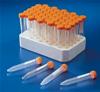 Provette per centrifuga 15 ml, polietilene (PET), tappo plug seal concavo, fondo conico, graduate, sterili in vassoi, apirogene (500 pz)