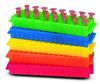 Portaprovette in polipropilene (PP), 80 posti, per microprovette 1,5 - 2,0 mL (5 x 16), colore rosa, autoclavabile (1 pz)