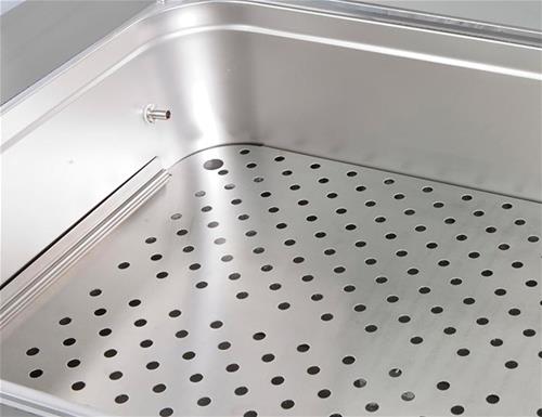 Bagnomaria digitale mod. WB40 con pompa, temp. range +5°C(amb) +85°C, vasca in acciaio inox, capacità 40 litri, display digitale a LED, termostato di sicurezza, pompa di ricircolo integrata, kit svuotamento vasca, coperchio incernierato 