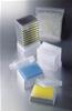 Puntali monouso per pipette universali, volume 100-1000 µL, polipropilene (PP), colore blu, certificati DNAse/RNAse free, in rack (100 pz) 