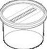 Vasi in plastica Microbox Round Small 60L, forma rotonda, PP trasparente, cap.280 ml, dim.90x80x60 (LxLxH mm) per coltura tessuti vegetali, coperchio ermetico e striscia traspirante tipo "L" bianca, Autoclavabili (465 coperchi + 465 vasi)  