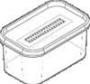 Vasi in plastica Microbox ECO2, forma rettangolare, PP trasparente, cap 540 ml, dim.125x65x80 base (LxLxH mm) per coltura tessuti vegetali, coperchio ermetico e striscia traspirante tipo "L" bianca, Autoclavabili (350 coperchi + 350 vasi)  