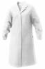 Camice donna da laboratorio colore bianco taglia M media, polsi con elastico, 100% cotone 160 gr/mq