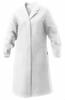 Camice donna da laboratorio colore bianco taglia L grande, polsi con elastico, 100% cotone 160 gr/mq