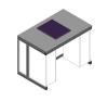 Tavolo antivibrante per bilance analitiche/semi micro, piano laminato, piano in marmo 450x500, spess.30 mm, dim. esterne 1200 x750 x 900 mm (Lxpxh)