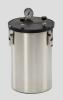 Giara per anaerobiosi in acciaio inox, tipo Grande, capacità 6 litri, per 15 piastre di petri diam. 60 a 150 mm, dim. camera 175 x 260 mm, coperchio in plastica con 2 valvole e manometro (1 pz)