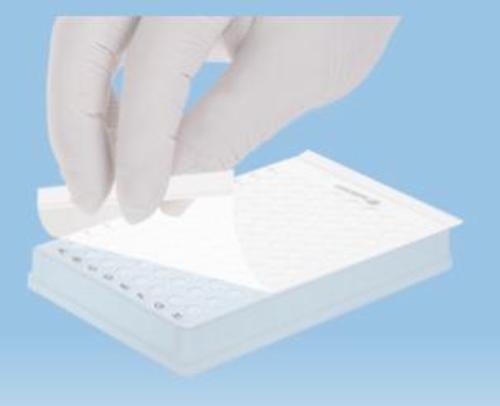 Pellicola per PCR, Poliofelina (PO), trasparente, forte adesione, resistente ad agent chimici (100 pz)