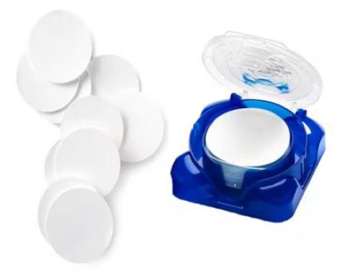 Membrane filtranti Millipore PC, diam. 142 mm, idrofile, bianche, porosita 0,22 um (50pz)