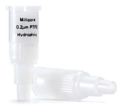 Fitri per siringa Millipore PTFE, diam. 4 mm, idrofile, porosita 0,45 um (100pz)