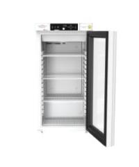 Frigorifero da laboratorio GRAM Biobasic RR310, capacità 218 litri, temp. +2°C +15°C, display digitale, sistema ventilazione forzata, porta in vetro, allarmi acustici e visivi, dim. 595 x 640 x 1220 mm.