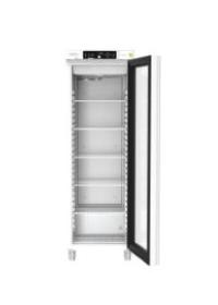 Frigorifero da laboratorio GRAM Biobasic RR410, capacità 346 litri, temp. +2°C +15°C, display digitale, sistema ventilazione forzata, porta in vetro, allarmi acustici e visivi, dim. 595 x 640 x 1876 mm.