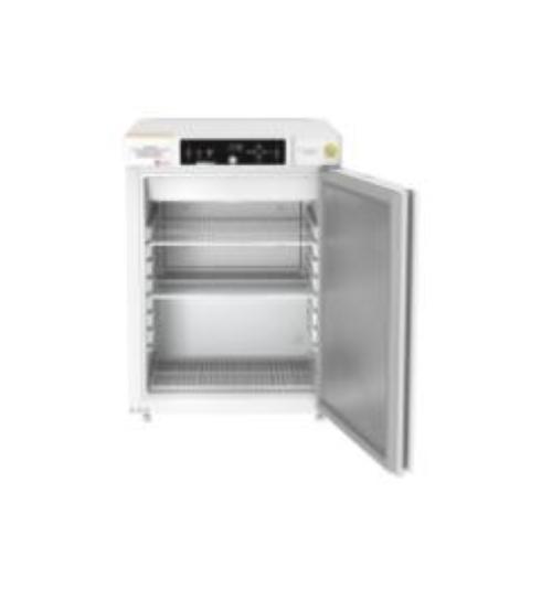 Congelatore verticale da laboratorio GRAM Biobasic RF210, capacità 125 Litri, temp. range -5°C -25°C, display digitale, allarmi acustici e visivi, porta cieca, 4 ripiani, sistema ventilazione, sbrinamento automatico, con ruote dim.595 x 640 x 1220 mm 