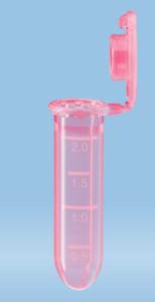 Microprovetta singola per PCR, 2 ml, rossa, Polipropilene (PP), tappo piatto SafeSeal, (480 pz)