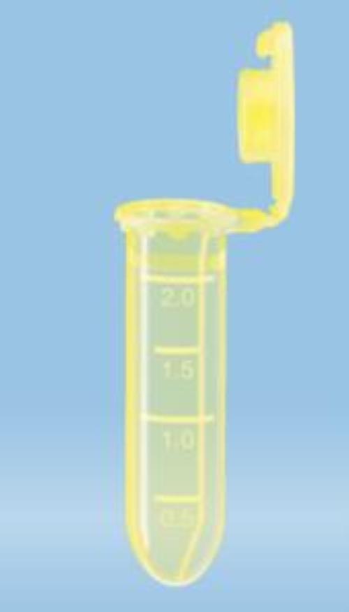 Microprovetta singola per PCR, 2 ml, gialla, Polipropilene (PP), tappo piatto SafeSeal, (480 pz)