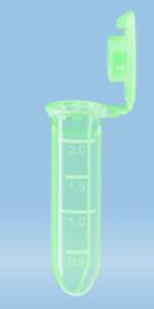 Microprovetta singola per PCR, 2 ml, verde, Polipropilene (PP), tappo piatto SafeSeal, (480 pz)