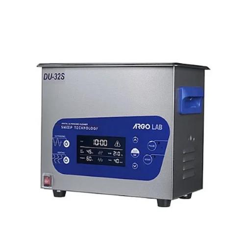 Bagno ad ultrasuoni digitale DU-32, vol. 3.2 Litri, temp. +80 °C, display luminoso, completo di cestello e coperchio, ultrasuoni 40 KHz, timer, dim.240x135x100 mm (LxpxA)