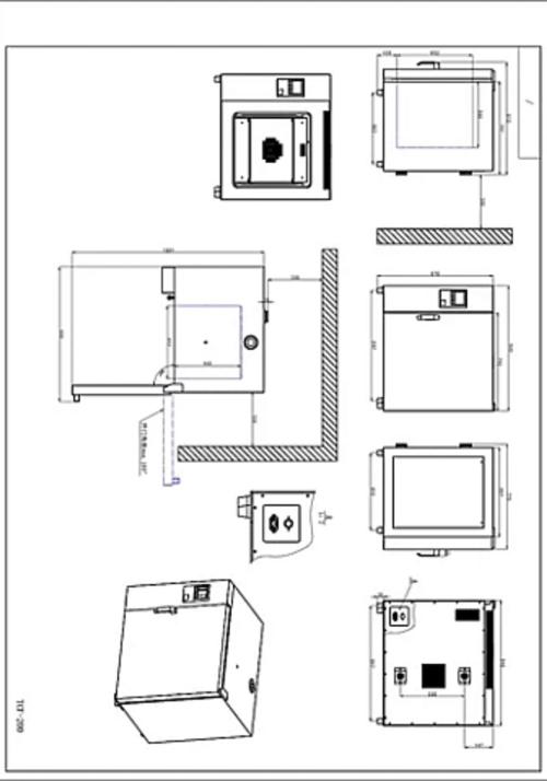 Stufa TCF 200 NEW a convezione forzata, vol. 200 Litri, Campo di lavoro: +10-+300°C, Display a LCD retroilluminato, Scarico dati e registrazione tramite chiave USB, 10 programmi memorizzabili, Allarmi visivi ed acustici