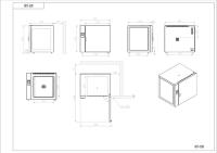 Incubatore ICF 120 NEW a ventilazione forzata, vol. 120 Litri, Campo di lavoro: +5-+80°C, Display LCD retroilluminato, scarico e registrazione dati tramite USB, Allarmi visivi ed acustici 