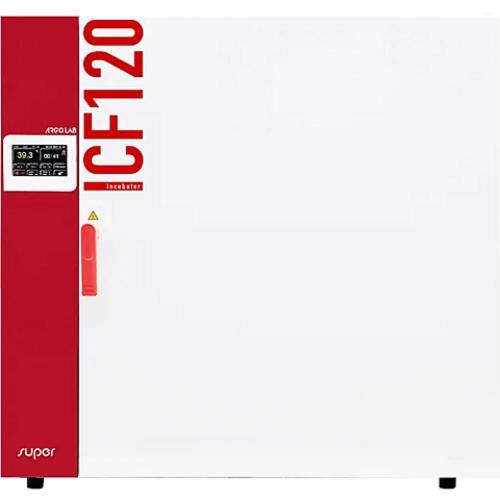 Incubatore ICF 120 SUPER NEW a ventilazione forzata, vol. 120 Litri, Campo di lavoro: +5-+80°C, Display LCD retroilluminato, scarico e registrazione dati tramite USB, Allarmi visivi ed acustici 