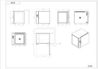 Incubatore ICF 200 SUPER NEW a ventilazione forzata, vol. 200 Litri, Campo di lavoro: +5-+80°C, Display LCD retroilluminato, scarico e registrazione dati tramite USB, Allarmi visivi ed acustici 