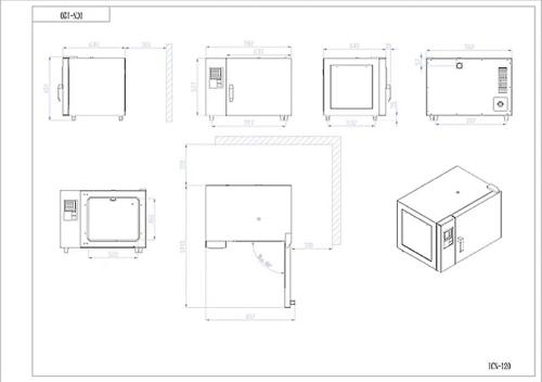 Incubatore ICN 120 NEW a convezione naturale, vol. 120 Litri, Campo di lavoro: +5-+70°C, Display LCD retroilluminato, scarico e registrazione dati tramite USB, Allarmi visivi ed acustici 