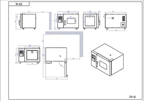 Incubatore ICN 16 SUPER NEW a convezione naturale, vol. 16 Litri, Campo di lavoro: +5-+70°C, Display LCD retroilluminato, scarico e registrazione dati tramite USB, Allarmi visivi ed acustici 