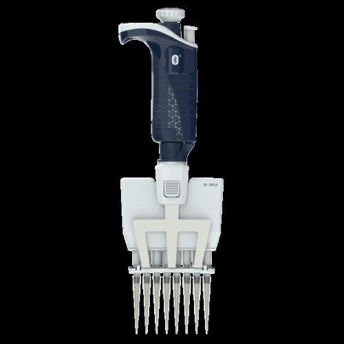 Micropipetta multicanale a volume variabile elettronica Gilson Pipetman M connected tipo P8x100M, 8 canali, range 10-100 µl