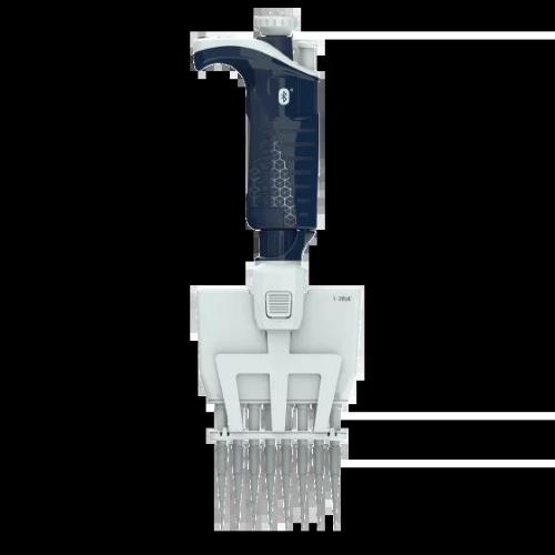 Micropipetta multicanale a volume variabile elettronica Gilson Pipetman M connected tipo P8x20M, 8 canali, range 1-20 µl