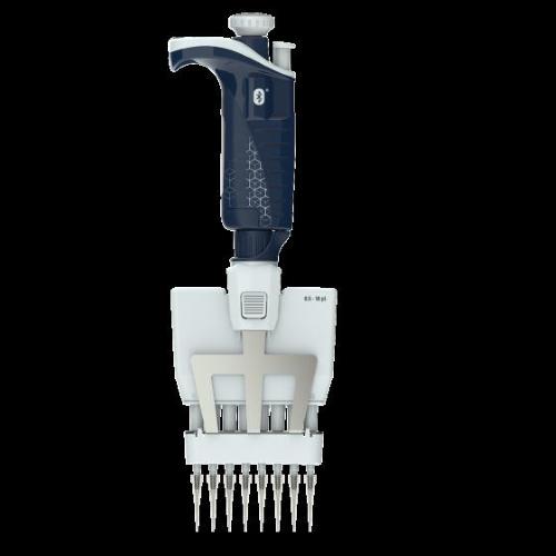 Micropipetta multicanale a volume variabile elettronica Gilson Pipetman M connected tipo P8x10M, 8 canali, range 1-20 µl
