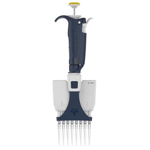 Micropipetta multicanale a volume variabile Gilson Pipetman L Multicanale tipo P8x200L con anelli a V, 8 canali, range 20-200 µl
