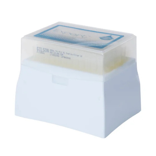 Puntali con filtro XL PIPETMAN EXPERT range 1 - 200 µL, DNAse/RNAse/Pirogeni free, bassa ritenzione, sterili in rack 4x96 (384 pz)