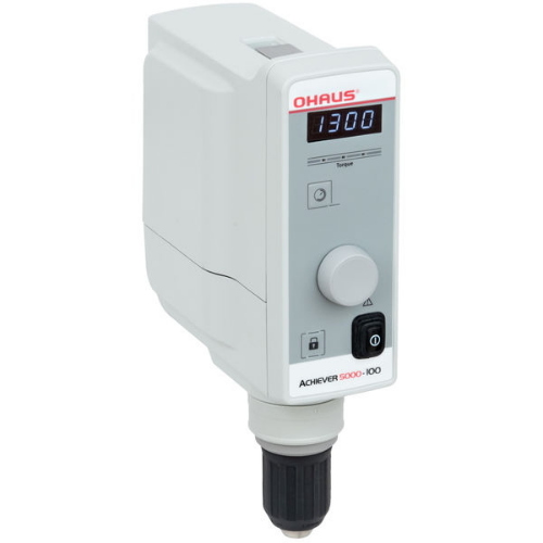 Agitatore sospeso per liquidi viscosi E-A51ST100 velocità 30 rpm – 1300 rpm, portata 100 Lt, coppia 100 Ncm, viscosità campione max 70,000 (mPa s), mandrini 1 -13 mm, timer 1 min - 5.999 min, controllo digitale, display LED 
