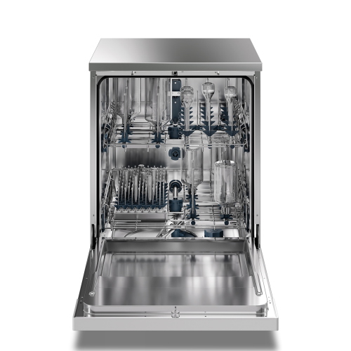 Lavavetrerie da laboratorio GWF16-SC-000, con seconda pompa peristaltica,con condensatore di vapore, lavaggio fino a 95°C, porta a battente in acciaio, display LCD, 20 programmi disponibili + 20 customizzabili
