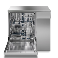 Lavavetrerie da laboratorio GWF29-S0-000, con sistema di asciugatura, con seconda pompa peristaltica, lavaggio fino a 95°C, porta a battente in acciaio, display LCD, 20 programmi disponibili + 20 customizzabili