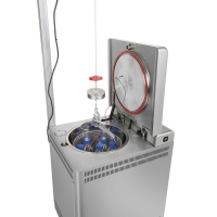 Autoclave verticale da laboratorio VLS60G, capacita 60 L, campo temperatura 60-136 °C, porta a battente in acciaio inox, display LCD, 20 programmi standard + 20 customizzabili