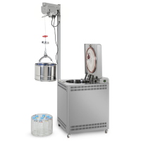 Autoclave verticale da laboratorio VLS100G, capacita 100 L, campo temperatura 60-136 °C, porta a battente in acciaio inox, display LCD, 20 programmi standard + 20 customizzabili