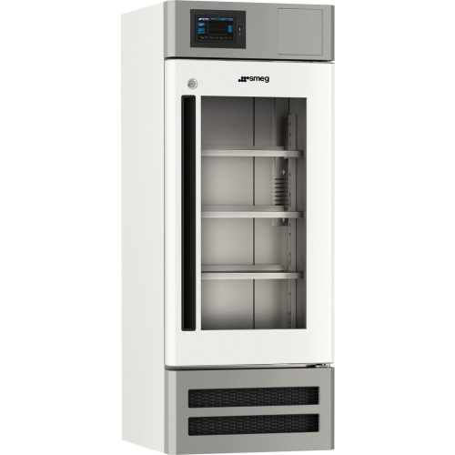 Frigorifero professionale Smeg Evolution FV20G1EVO, capacita 200 L, range temperatura +2/+12 °C, con porta in vetro, display touch screen LED, allarme sonoro e visuale