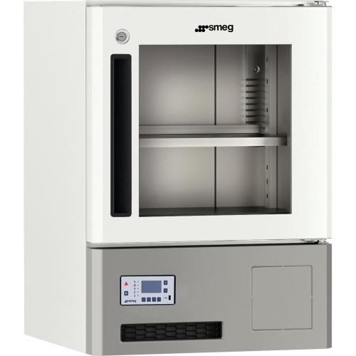 Frigorifero professionale Smeg Basic FV10G1A, capacita 100 L, range temperatura +2/+12 °C, con porta in vetro, display LCD, allarme sonoro e visuale