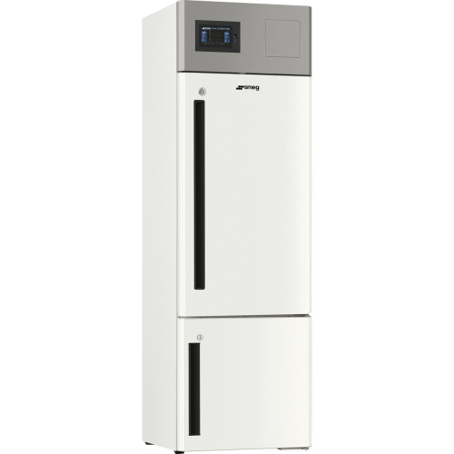 Frigorifero congelatore combinato Smeg Evolution DT28CEVO, capacita 200/100 lt, range temperatura +2/+12 vano frigo °C, -10/-30 vano congelatore °C, con porta cieca, display touch screen LED