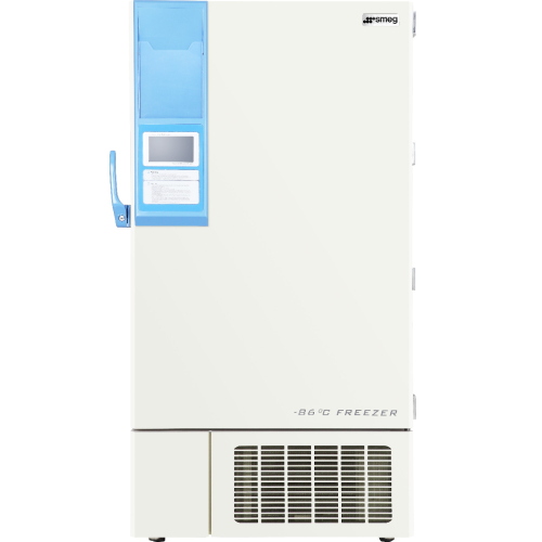 Ultracongelatore professionale Smeg Essential SMU678, capacita 678 L, range temperatura -40/-86 °C, con porta cieca, dimensioni esterne 1090x1025x1965, display touch screen, allarme sonoro e visuale, 