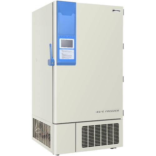 Ultracongelatore professionale Smeg Essential SMU678, capacita 678 L, range temperatura -40/-86 °C, con porta cieca, dimensioni esterne 1090x1025x1965, display touch screen, allarme sonoro e visuale, 