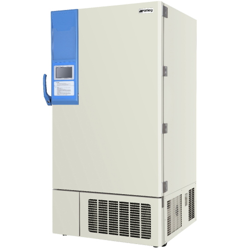 Ultracongelatore professionale Smeg Essential SMU678, capacita 678 L, range temperatura -40/-86 °C, con porta cieca, dimensioni esterne 1090x1025x1965, display touch screen, allarme sonoro e visuale, 