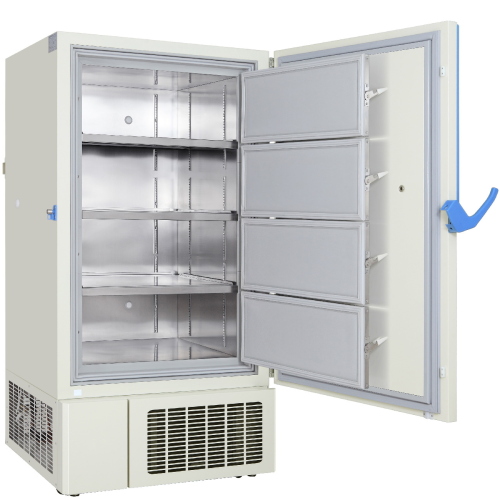 Ultracongelatore professionale Smeg Essential SMU678, capacita 678 L, range temperatura -40/-86 °C, con porta cieca, dimensioni esterne 1090x1025x1965, display touch screen, allarme sonoro e visuale, 
