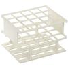 Portaprovette in plastica rigida ad alta resistenza, 20 posti, per provette Ø 20 mm (4 x 5), colore bianco, autoclavabile (1 pz)