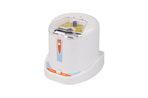 Centrifuga per micropiastre PCR a 96 pozzetti, a carica verticale, capacità 2 piastre x 96, velocità 2500 rpm, gravità 500xG, compatta