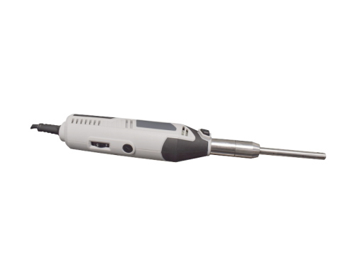 Omogenizzatore da laboratorio portatile H1, velocità 5.000 a 35.000 giri/min, 6 livelli di velocità, per volumi da 0.5 a 250 mL, punta in acciaio inox diam.10 mm inclusa per volumi da 0.5 a 250 mL, supporto da banco incluso, peso 850 g.