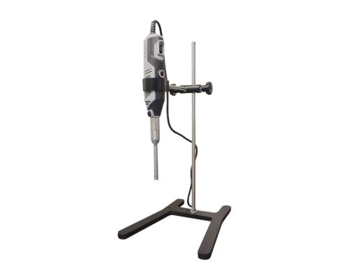 Omogenizzatore da laboratorio portatile H1, velocità 5.000 a 35.000 giri/min, 6 livelli di velocità, per volumi da 0.5 a 250 mL, punta in acciaio inox diam.10 mm inclusa per volumi da 0.5 a 250 mL, supporto da banco incluso, peso 850 g.