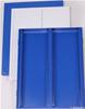 Scatola portavetrini, Polistirene antiurto (PS), 100 posti, colore blu, per vetrini 26x76mm, coperchio rigido, con scheda classificatore