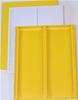 Scatola portavetrini, Polistirene antiurto (PS), 100 posti, colore giallo, per vetrini 26x76mm, coperchio rigido, con scheda classificatore