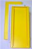 Scatola portavetrini, Polistirene antiurto (PS), 50 posti, colore giallo, per vetrini 26x76mm, coperchio rigido, con scheda classificatore